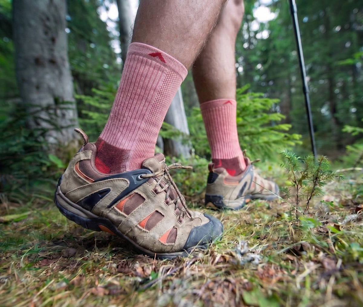 Cool-Lite Hiker Crew Midweight Sock - Lifestyle Image - made in The USA Wigwam Socks