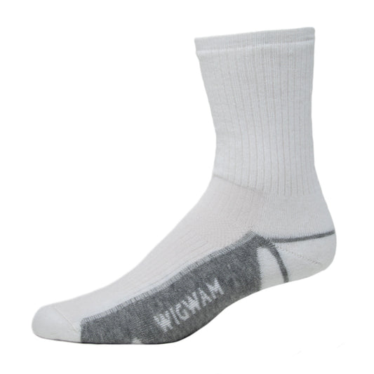 Thunder Mid-Crew Lightweight Sock - White side view