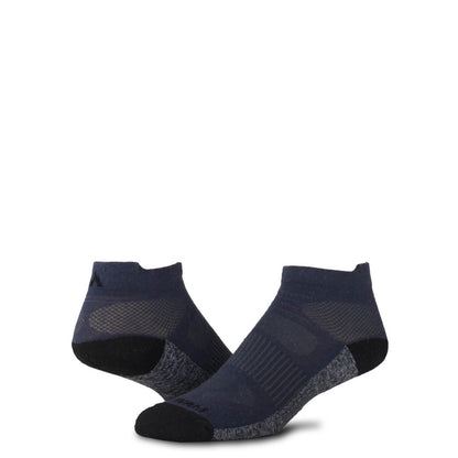 Attain Lightweight Low Athletic Sock with Tab Back - Graphite - made in The USA Wigwam Socks