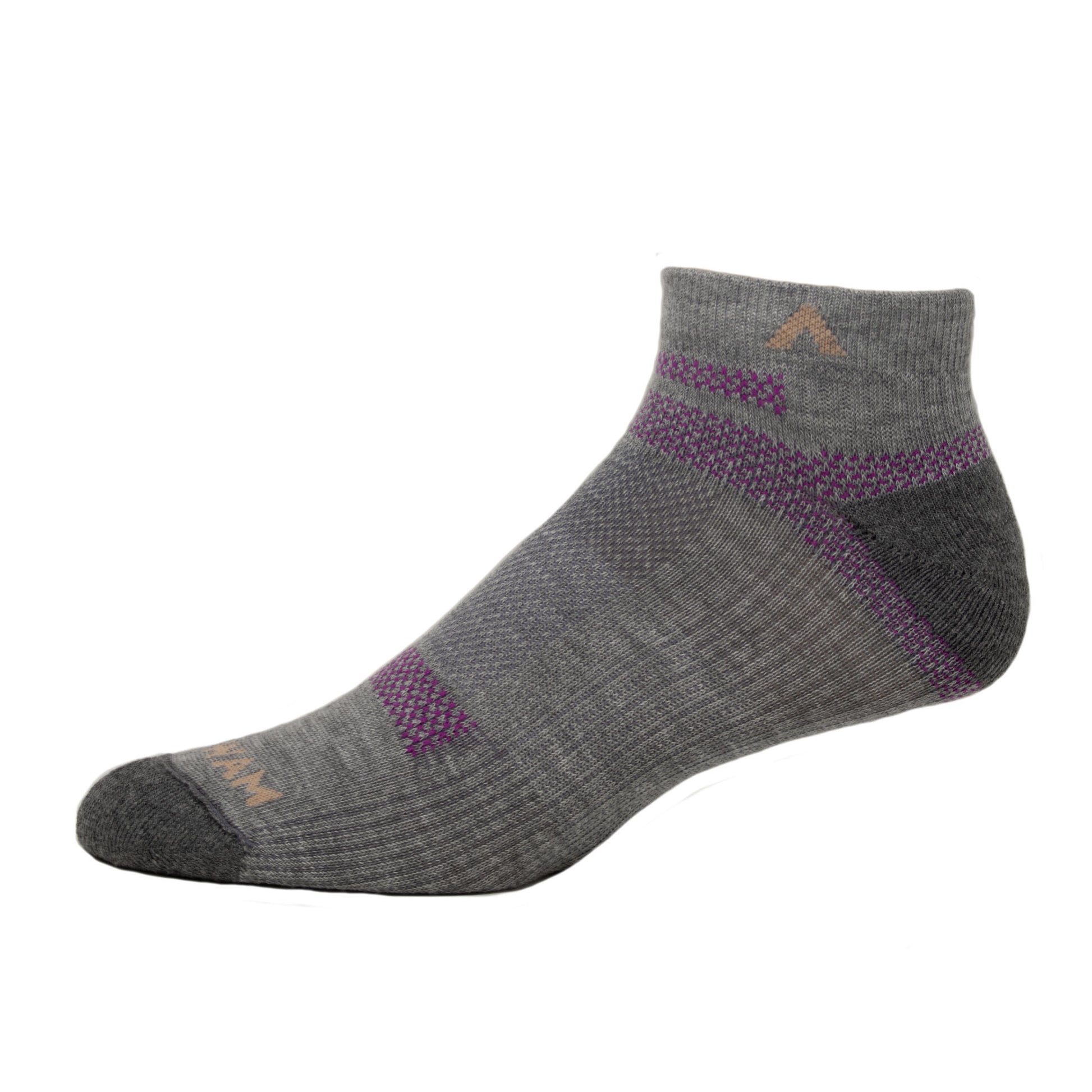Ultra Cool-Lite Low Lightweight Sock - pewter side - made in The USA Wigwam Socks