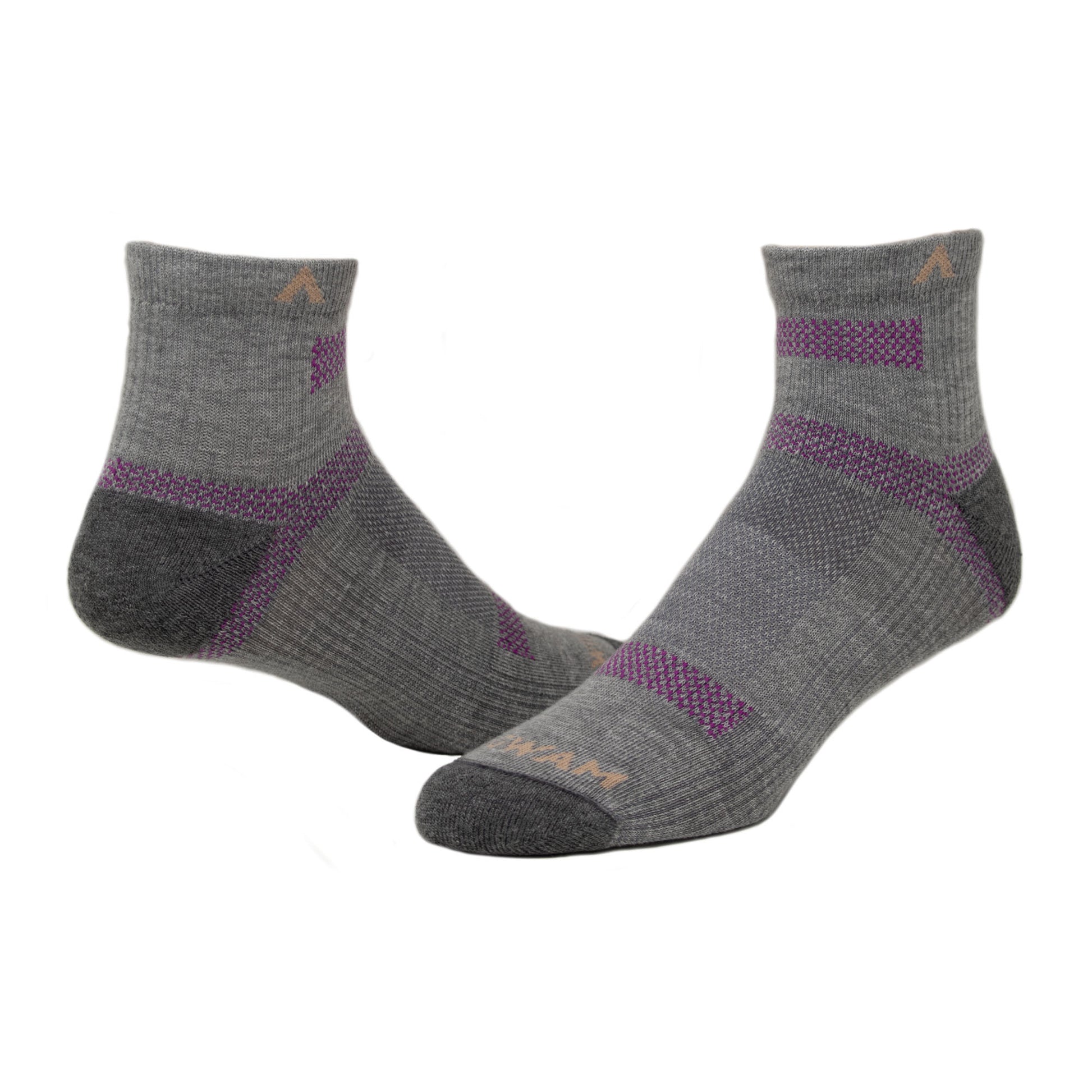Ultra Cool-Lite Quarter Running Sock - Pewter full - made in The USA Wigwam Socks