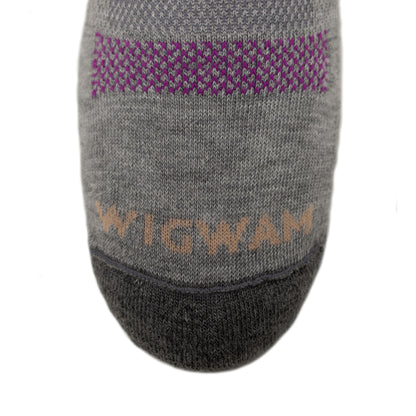 Ultra Cool-Lite Quarter Running Sock - Pewter toe - made in The USA Wigwam Socks