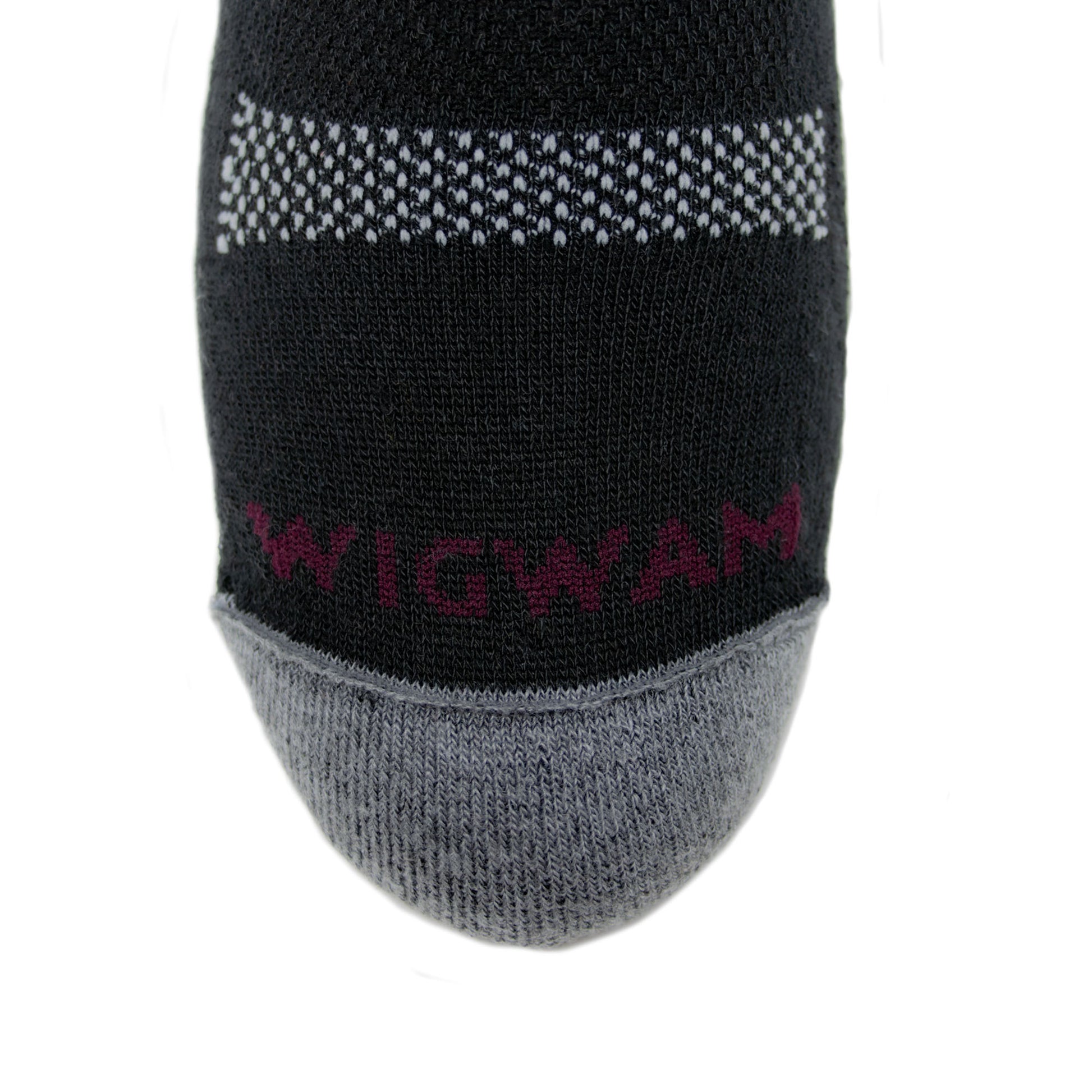 Ultra Cool-Lite Quarter Running Sock - Black toe - made in The USA Wigwam Socks