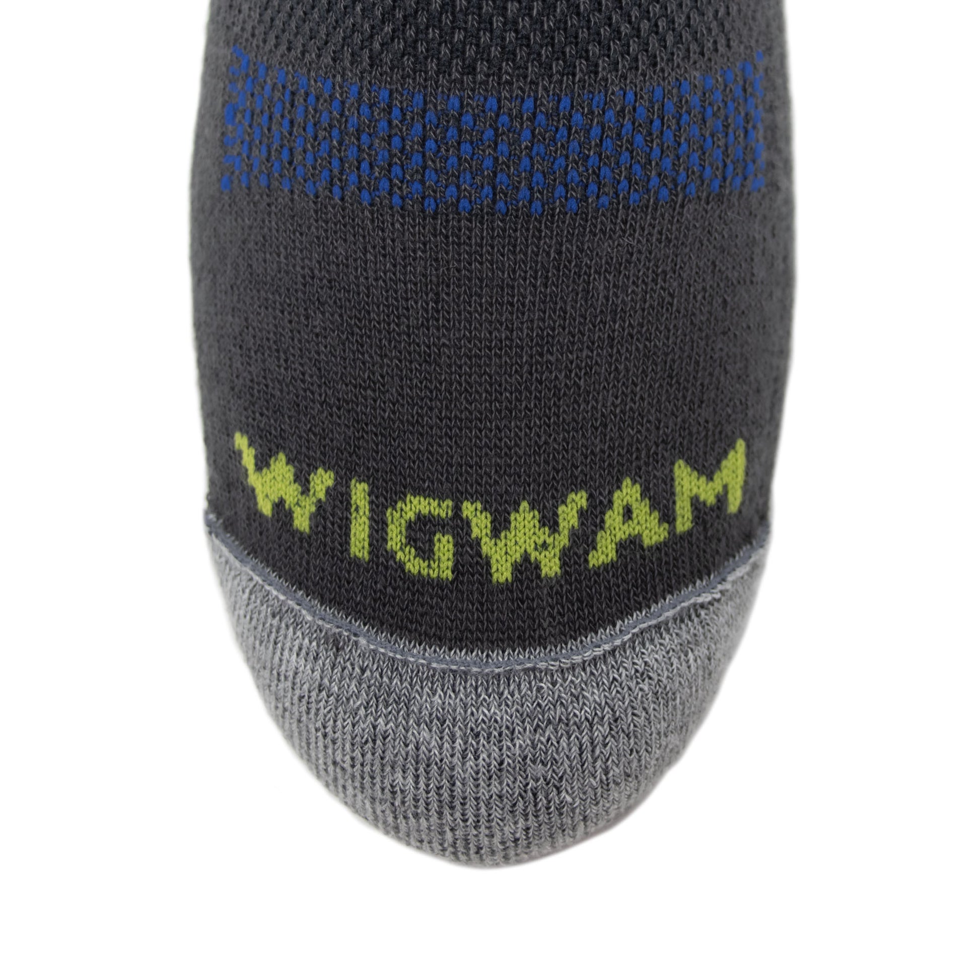 Ultra Cool-Lite Quarter Running Sock - charcoal toe - made in The USA Wigwam Socks