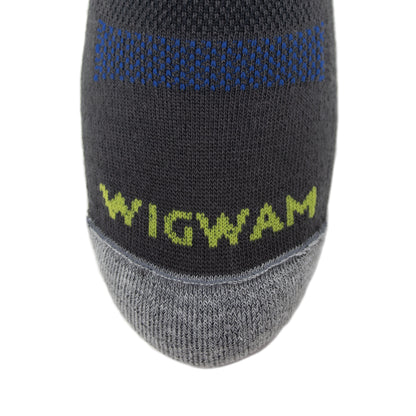 Ultra Cool-Lite Quarter Running Sock - charcoal toe - made in The USA Wigwam Socks