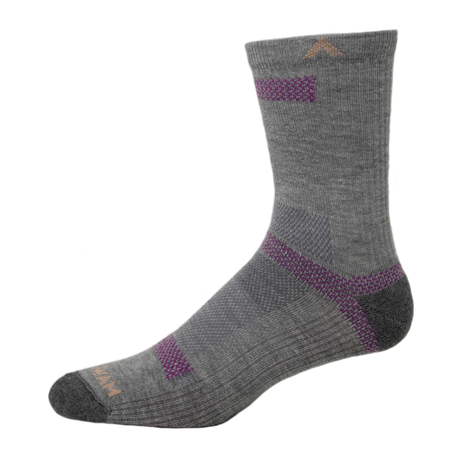 Ultra Cool-Lite Mid Crew Sock - Pewter side - made in The USA Wigwam Socks