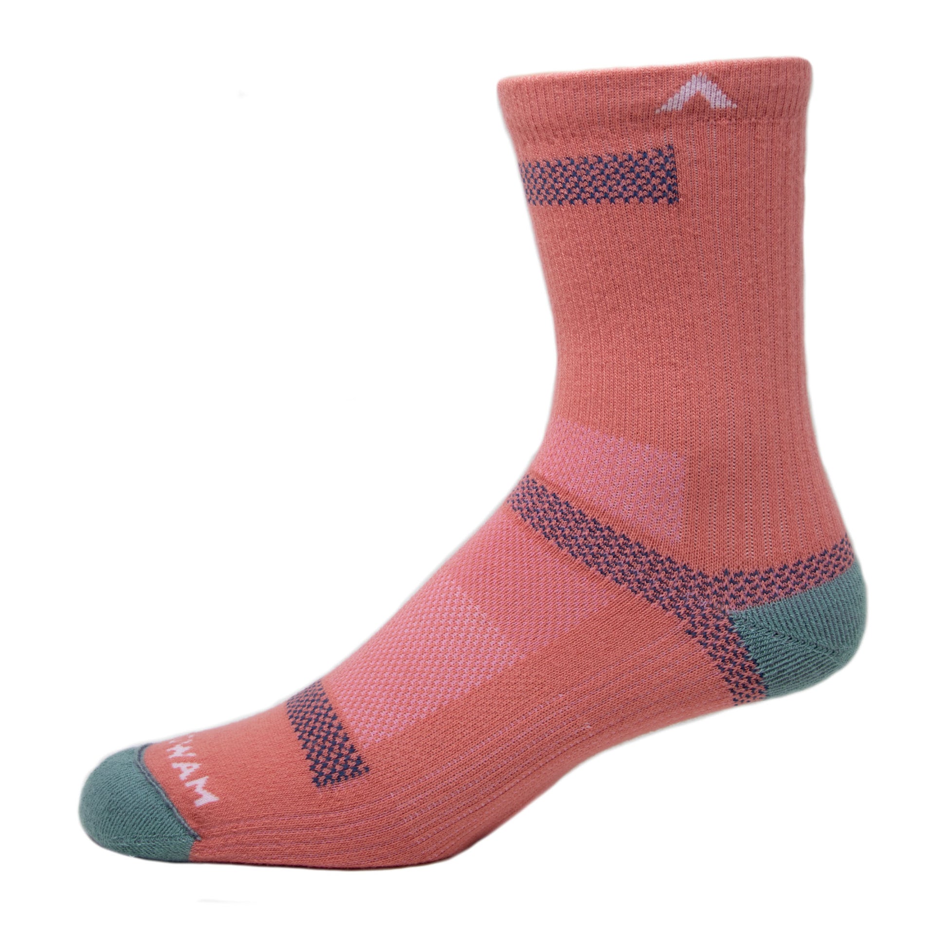 Ultra Cool-Lite Mid Crew Sock - sugar coral side - made in The USA Wigwam Socks