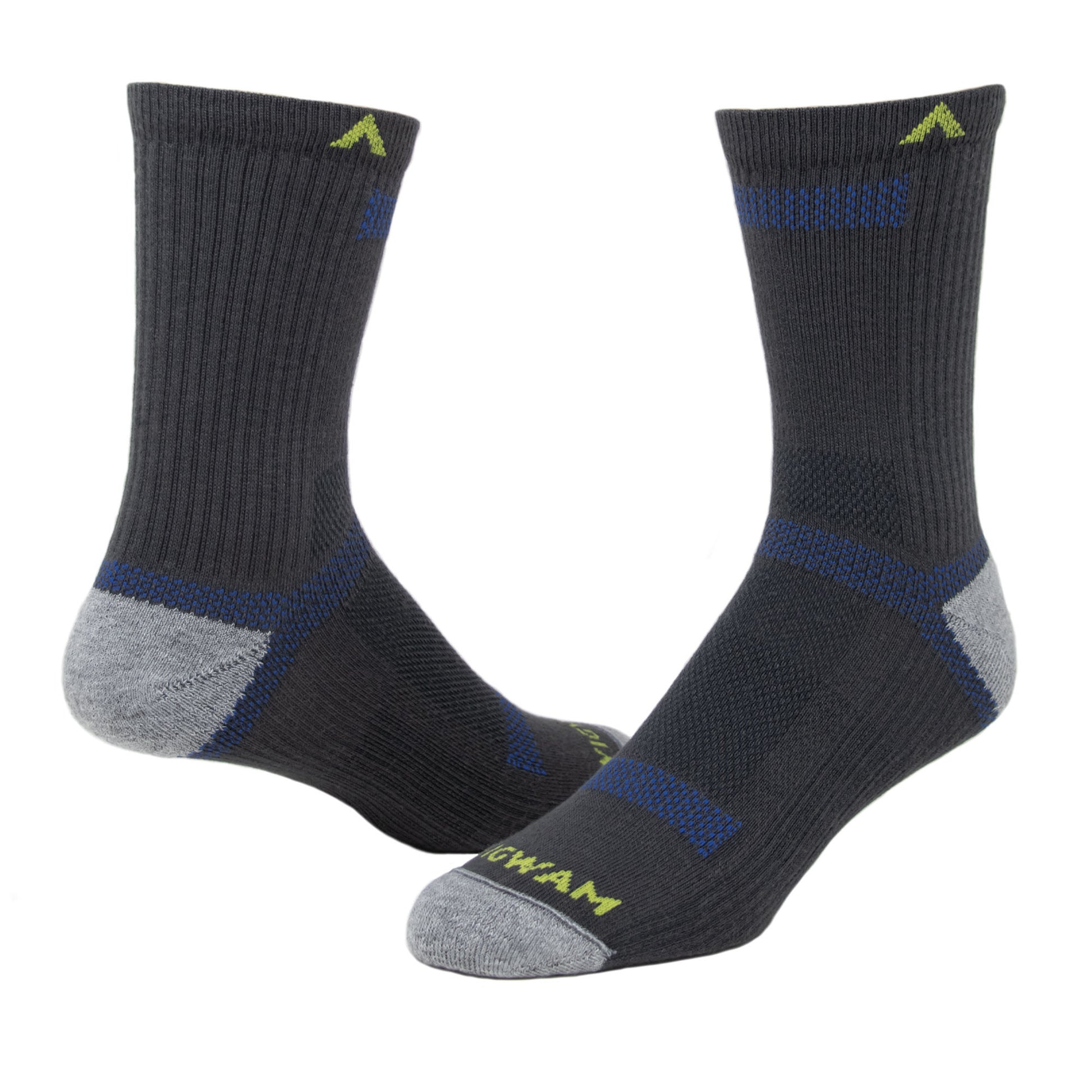 Ultra Cool-Lite Mid Crew Sock - Charcoal full - made in The USA Wigwam Socks