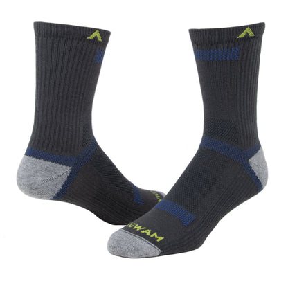 Ultra Cool-Lite Mid Crew Sock - Charcoal full - made in The USA Wigwam Socks