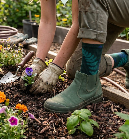 Fern Mid-Crew Lightweight Sock - Lifestyle Image