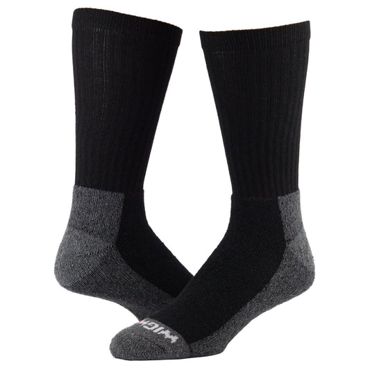 At Work Crew 3-Pack Cotton Socks - Black full product perspective