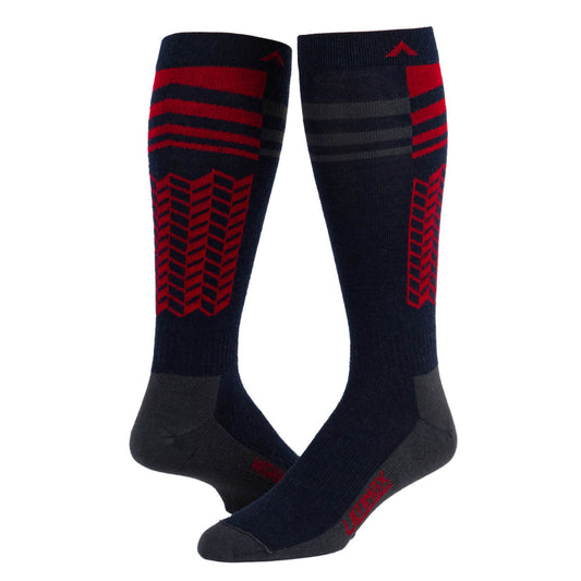 Snow Quest Over-The-Calf Ultra-Lightweight Sock - Navy II full product perspective