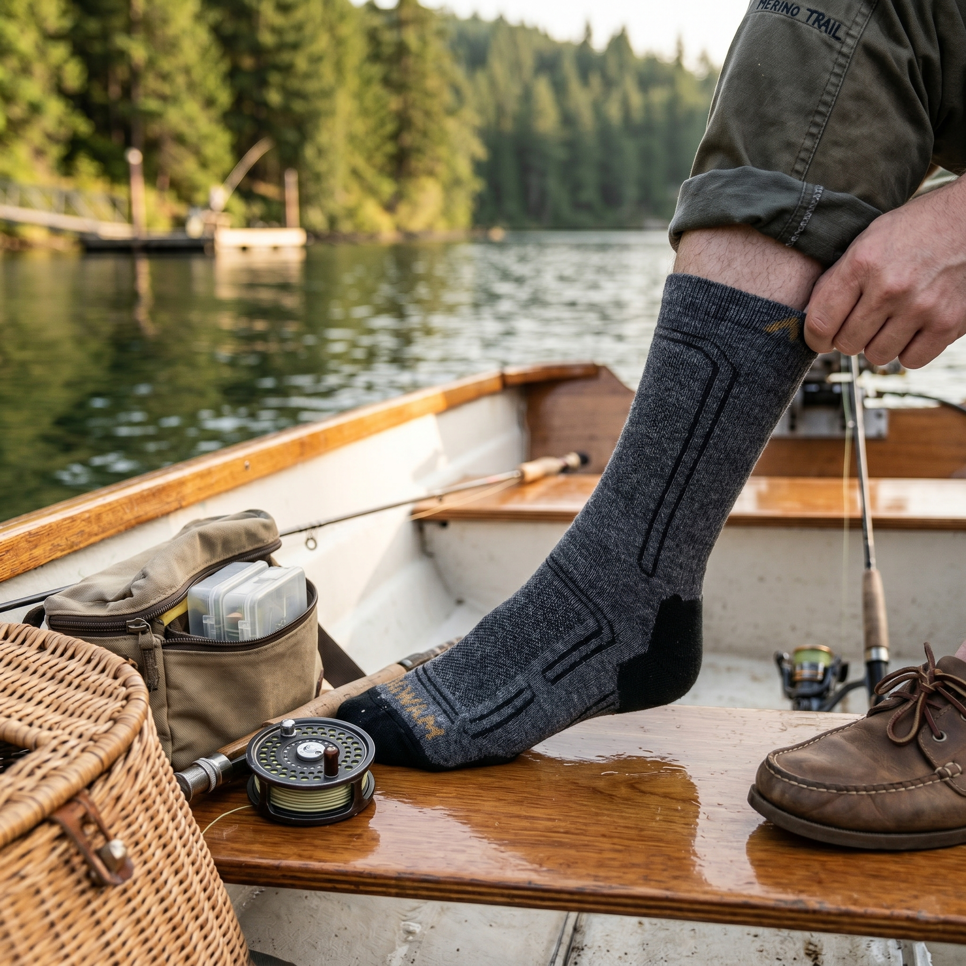 Alpaca Ultra Mid Crew Lightweight Sock - Alpaca Ultra Mid Crew Lightweight Sock - made in The USA Wigwam Socks