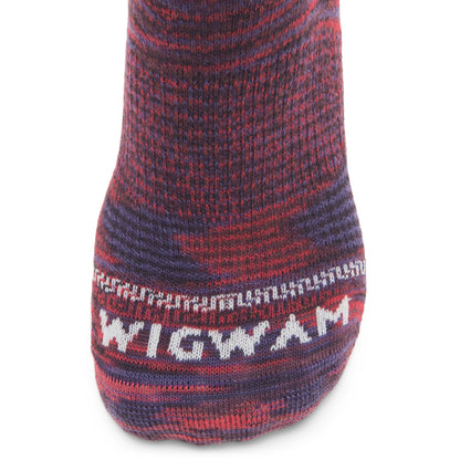 Bravura Mid-Crew Lightweight Sock - Vino toe perspective - made in The USA Wigwam Socks