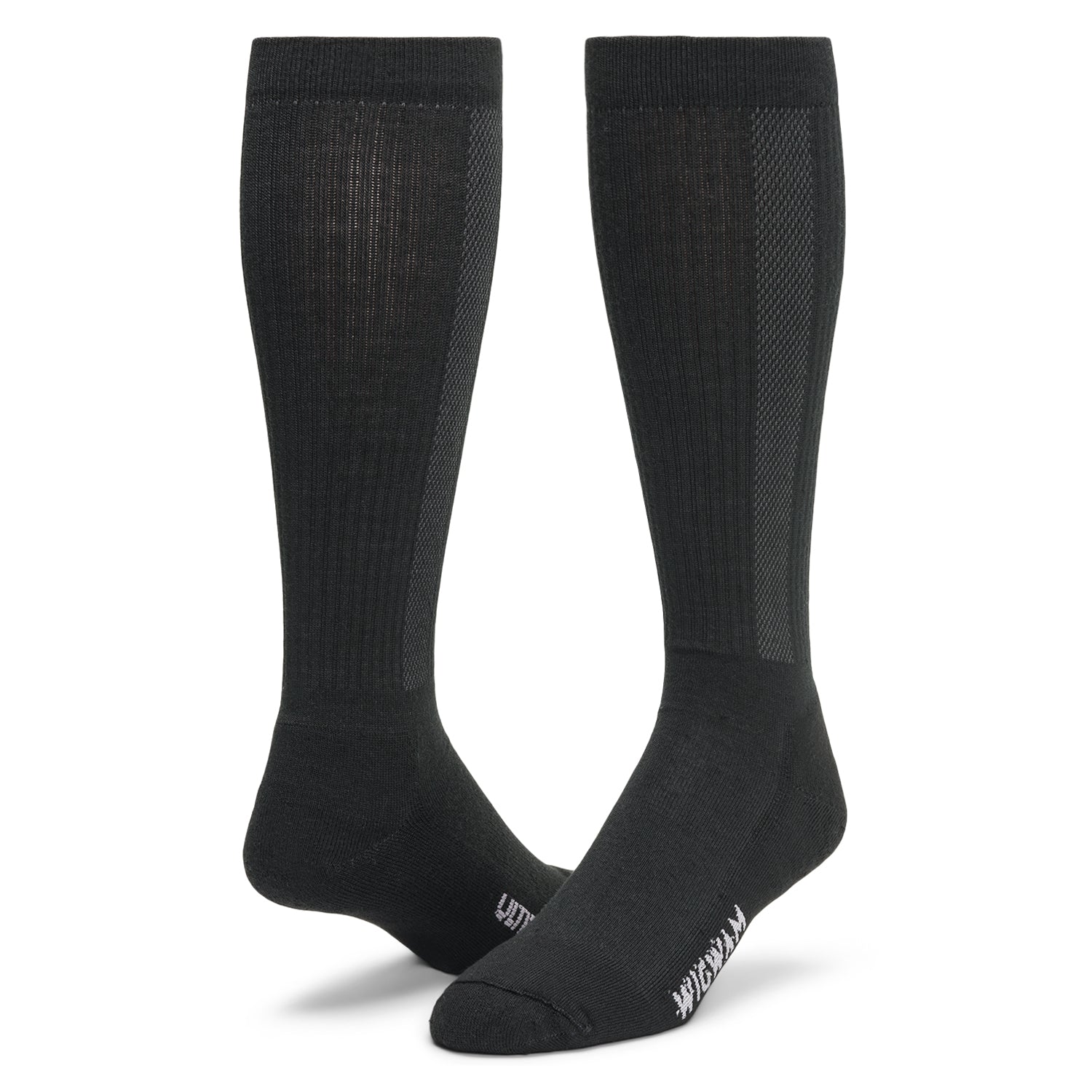 Tall Boot 2-Pack Midweight OTC Sock - Black full product - made in The USA Wigwam Socks
