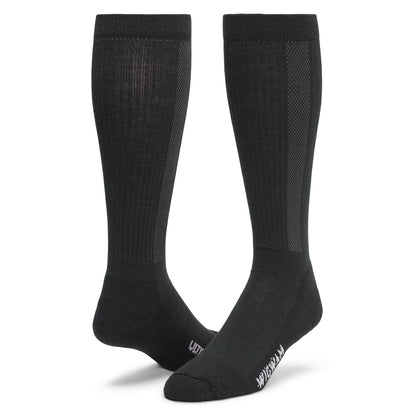 Tall Boot 2-Pack Midweight OTC Sock - Black full product - made in The USA Wigwam Socks