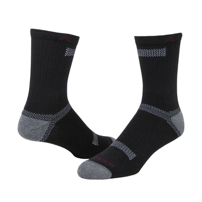 Ultra Cool-Lite Mid Crew Sock - Black full - made in The USA Wigwam Socks