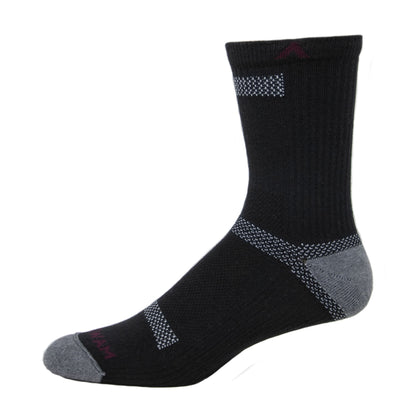 Ultra Cool-Lite Mid Crew Sock - Black side - made in The USA Wigwam Socks