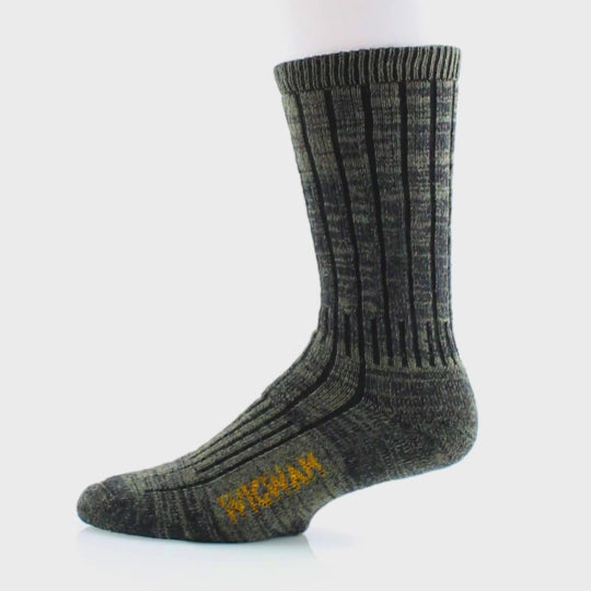 Merino/Silk Hiker Heavyweight Crew Sock - Merino/Silk Hiker Heavyweight Crew Sock - made in The USA Wigwam Socks