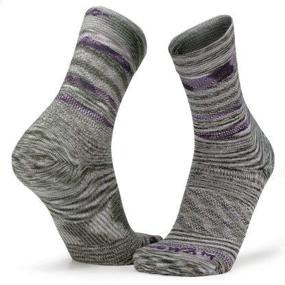 Bravura Mid-Crew Lightweight Sock - Granite full product perspective - made in The USA Wigwam Socks