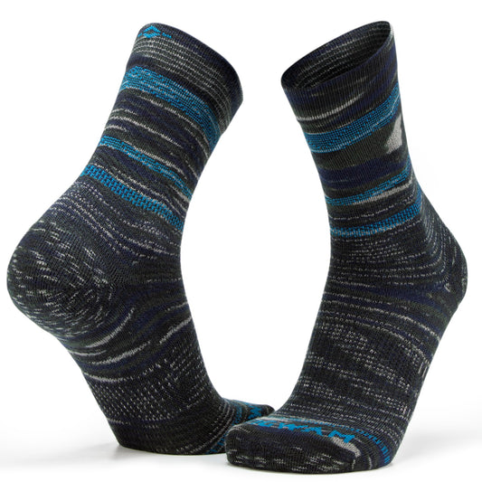Bravura Mid-Crew Lightweight Sock - Onyx full product perspective