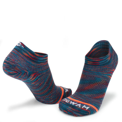 Bravura Low Lightweight Sock - Aurora Red full product perspective - made in The USA Wigwam Socks