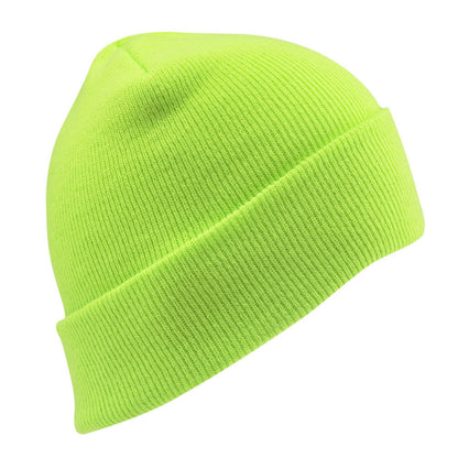 1017 Acrylic Hat - Flo Green full product perspective - made in The USA Wigwam Socks