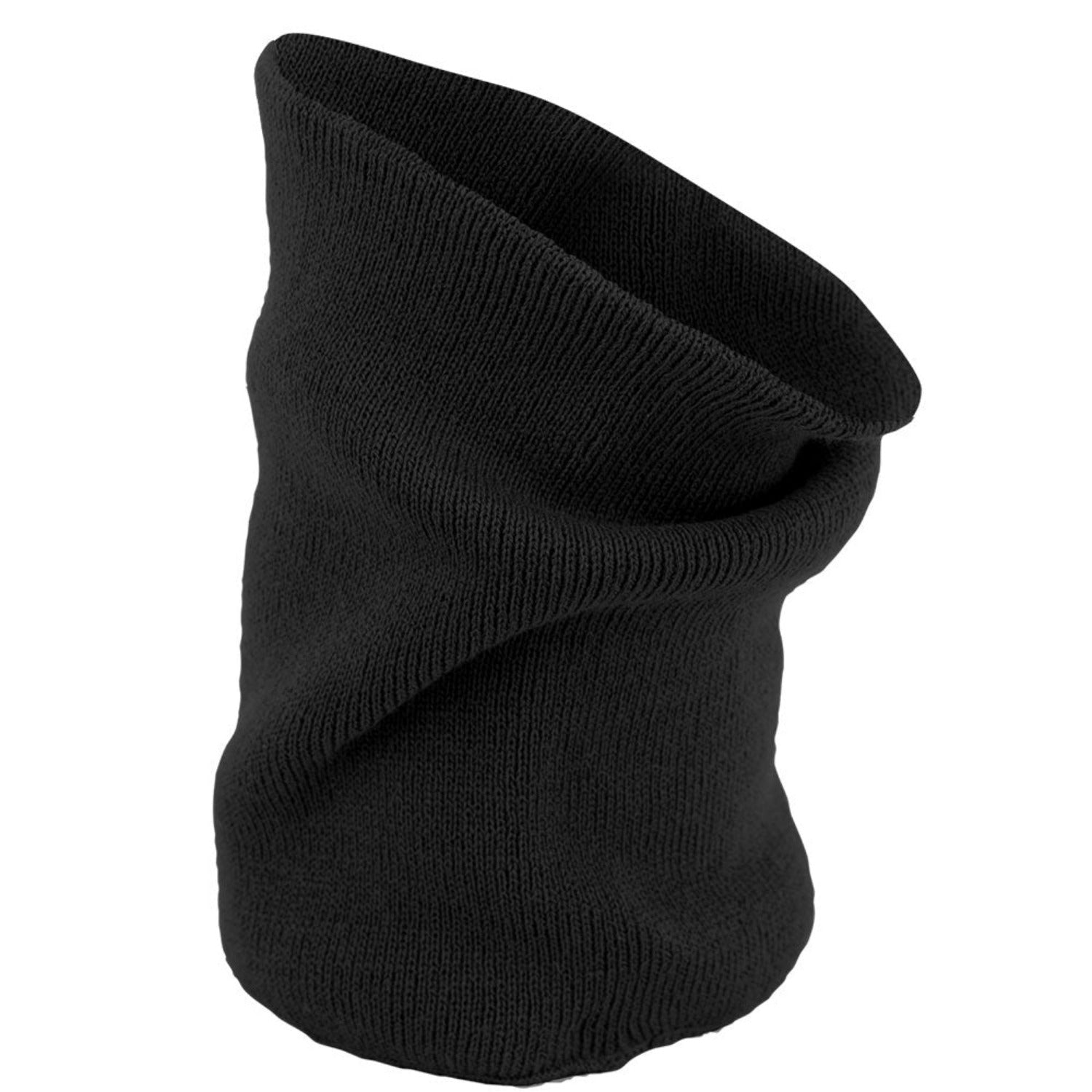 743 Acrylic Neck Warmer - Black full product perspective - made in The USA Wigwam Socks