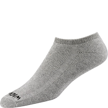 Super 60® Low-Cut 3-Pack Midweight Cotton Athletic Socks - Grey full product perspective - made in The USA Wigwam Socks