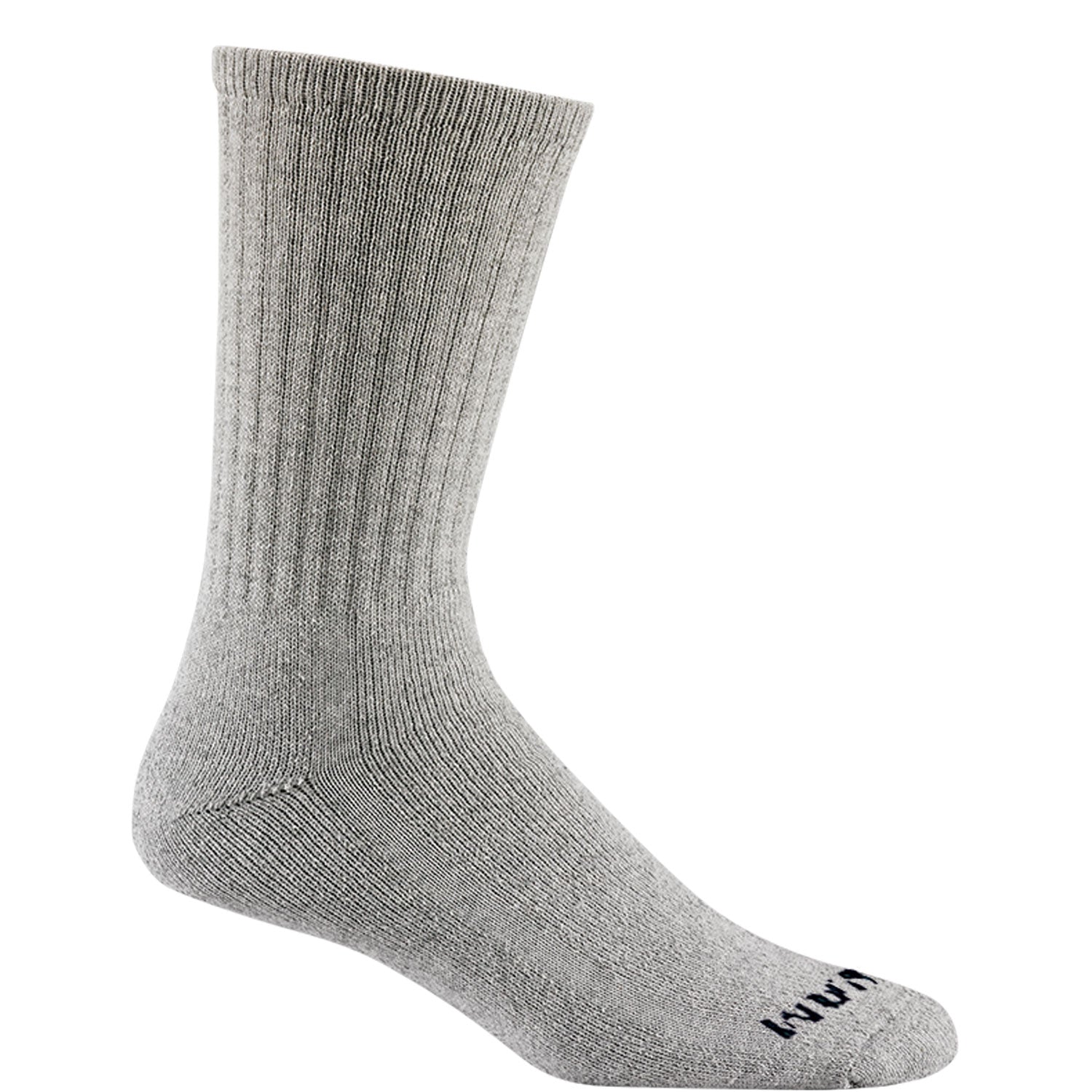 Super 60® Crew 3-Pack Midweight Cotton Socks - Grey full product perspective - made in The USA Wigwam Socks