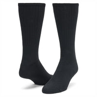 Volley Midweight Cotton Crew Sock - Black swatch - by Wigwam Socks