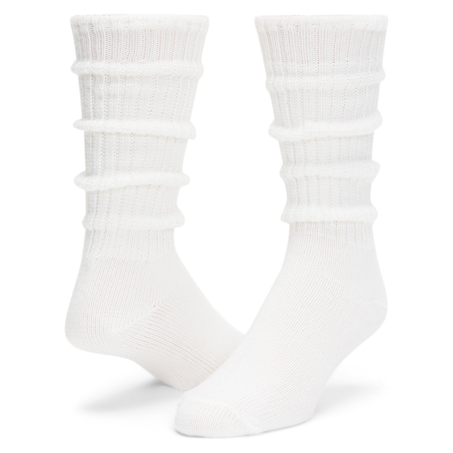 622 Sock - White full product perspective - made in The USA Wigwam Socks