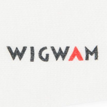 622 Sock - White knit-in logo - made in The USA Wigwam Socks