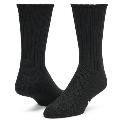 Advantage Crew Sock - Black full product perspective - made in The USA Wigwam Socks