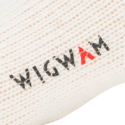 Husky Classic Wool Crew Sock - White knit-in logo - made in The USA Wigwam Socks