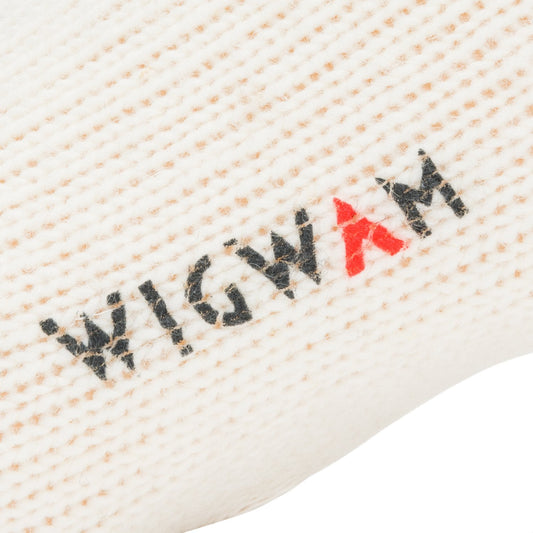 Husky Classic Wool Crew Sock - White knit-in logo