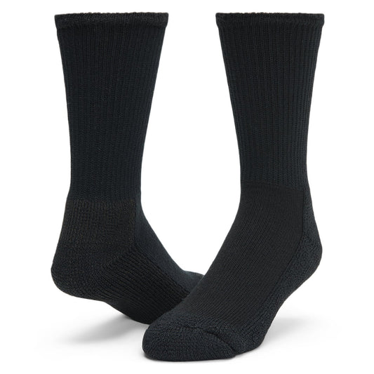 At Work Steel Toe Cushioned Heavyweight Sock - Black full product perspective