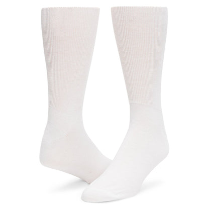 Big Easy Ultra-lightweight Crew Sock - White full product perspective - made in The USA Wigwam Socks