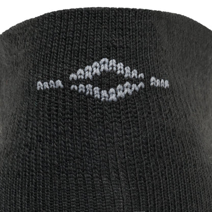 Catalyst Ultra-lightweight Low Cut Sock - Black cuff perspective - made in The USA Wigwam Socks