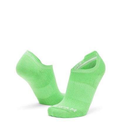 Catalyst Ultra-lightweight Low Cut Sock - Lime Macaw full product perspective - made in The USA Wigwam Socks