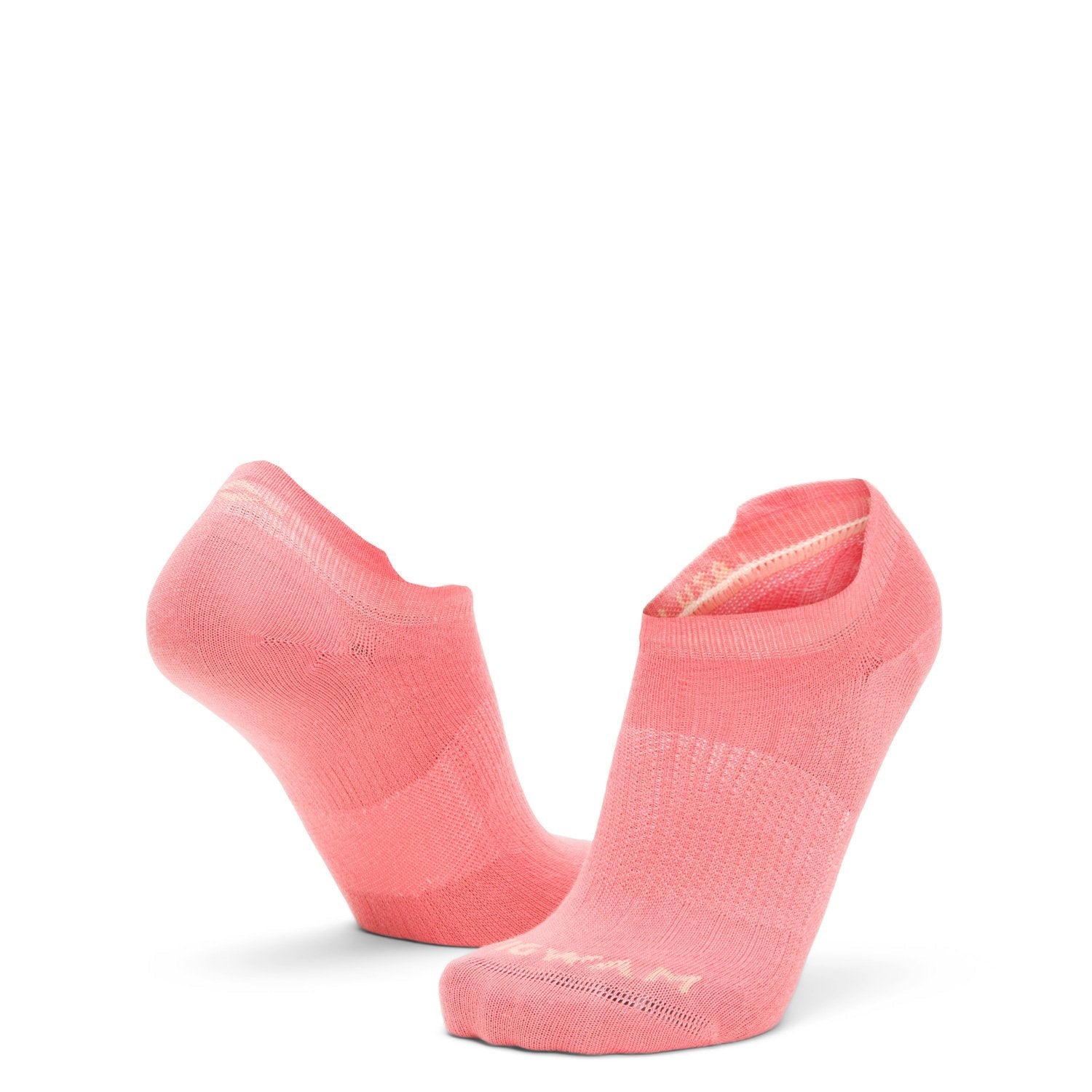 Catalyst Ultra-lightweight Low Cut Sock - Sugar Coral full product perspective - made in The USA Wigwam Socks