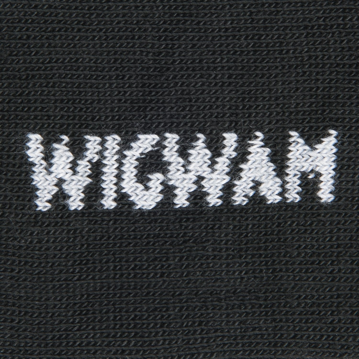 Diabetic Sport Crew Midweight Sock - Black knit-in logo - made in The USA Wigwam Socks