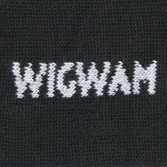 Diabetic Sport Crew Midweight Sock - Black knit-in logo