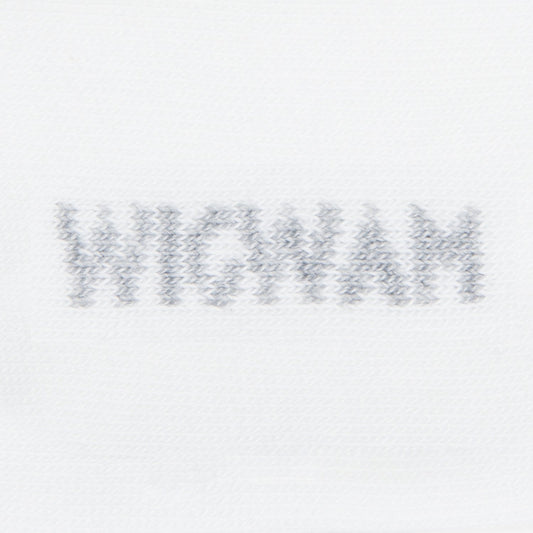 Diabetic Sport Crew Midweight Sock - White knit-in logo