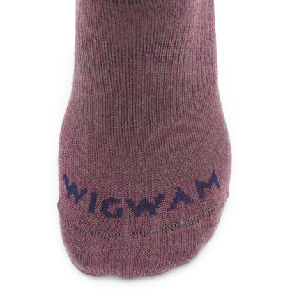 Axiom No Show Sock With Merino Wool - Catawba Grape toe perspective - made in The USA Wigwam Socks