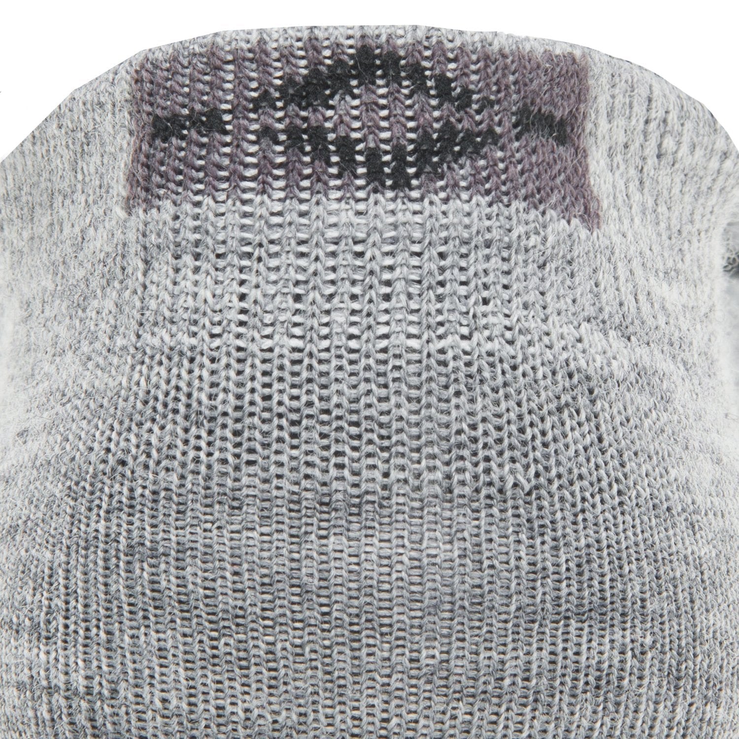 Axiom No Show Sock With Merino Wool - Grey cuff perspective - made in The USA Wigwam Socks