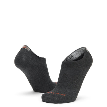 Axiom No Show Sock With Merino Wool - Oxford full product perspective - made in The USA Wigwam Socks