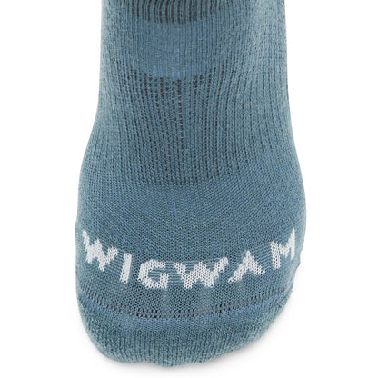 Axiom Lightweight Low Cut Sock With Merino Wool - Black Sand toe perspective - made in The USA Wigwam Socks
