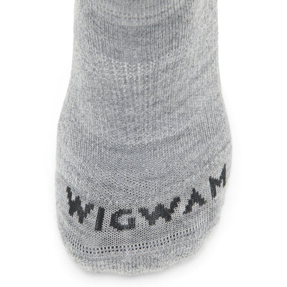Axiom Lightweight Low Cut Sock With Merino Wool - Grey toe perspective - made in The USA Wigwam Socks