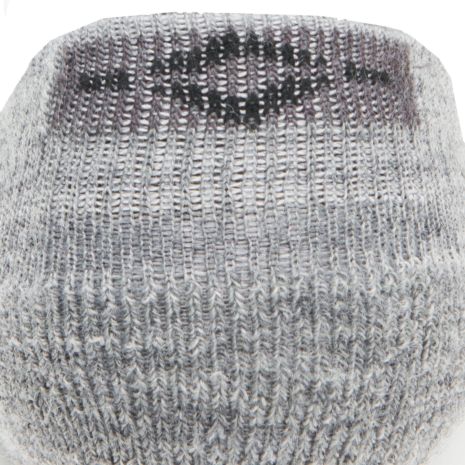 Axiom Lightweight Low Cut Sock With Merino Wool - Grey cuff perspective - made in The USA Wigwam Socks